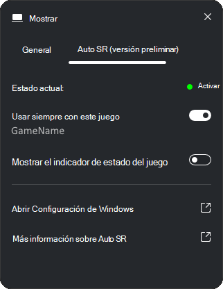 Vista previa de AutoSR.