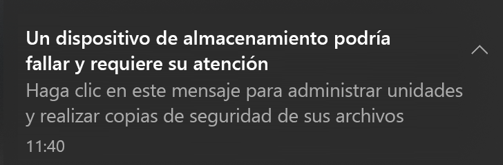 Mensaje de alerta crítica