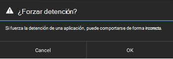 Confirmar la fuerza de cierre