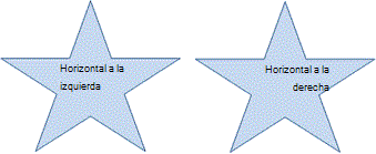 Texto horizontal en formas