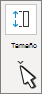 El grupo Tamaño se reduce en una pantalla más pequeña