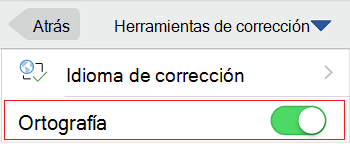 Control de ortografía