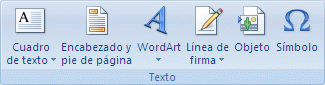 Imagen de la cinta de Excel
