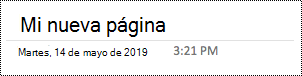 Cambiar el nombre de una página en OneNote para Mac