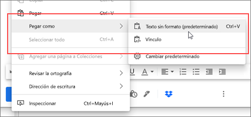 Menú contextual para copiar y pegar mejorados