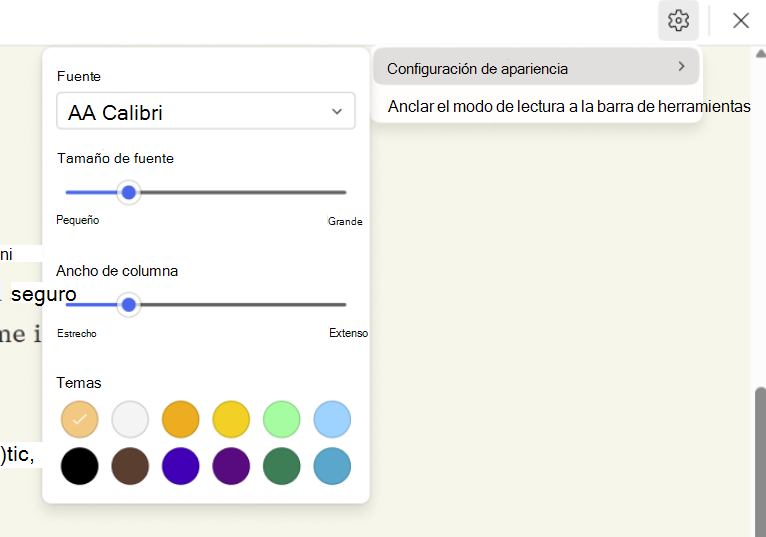 Captura de pantalla de readingmode-font.