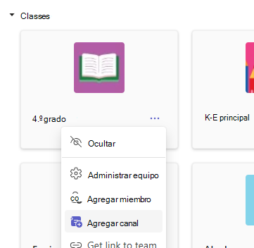 Agregar canal
