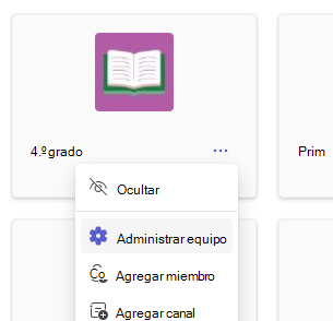 Administrar equipo