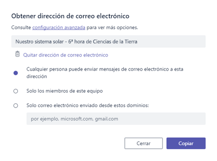 Obtener correo electrónico