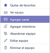 Agregar canal