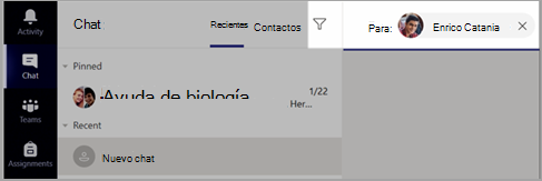 Captura de pantalla que muestra cómo escribir los nombres de uno o más alumnos en el cuadro Para.