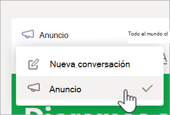 Captura de pantalla que muestra Elegir anuncio.