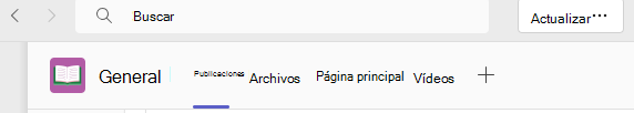 Captura de pantalla de publicaciones.