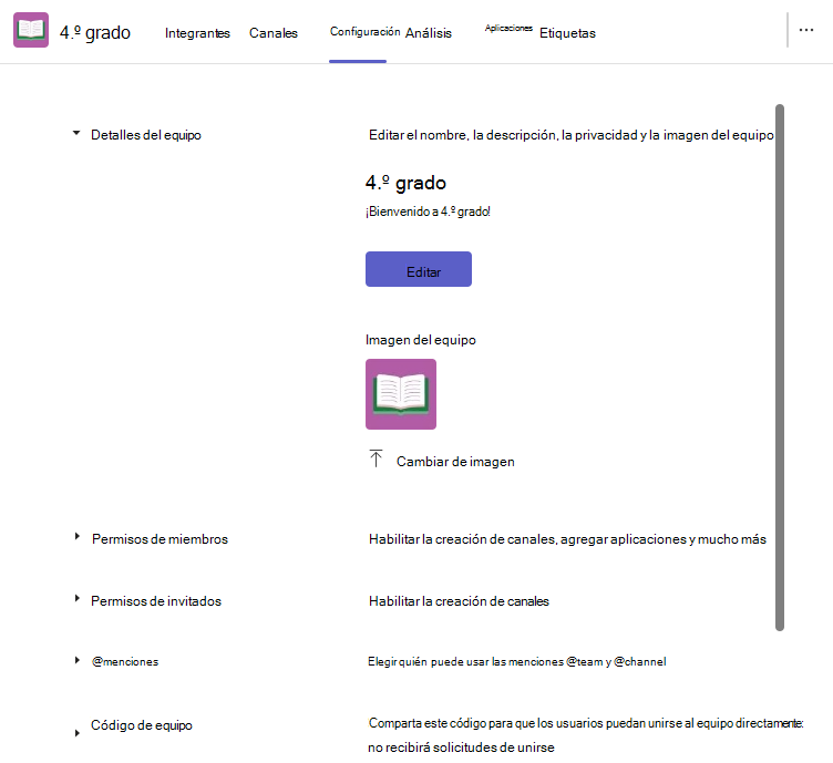 Configuración