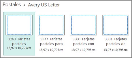 Plantilla de postal para Carta USA de Avery