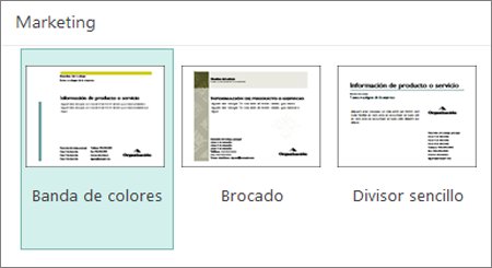 Plantillas de postales de marketing para Publisher