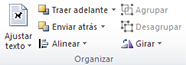 Grupo Organizar en Publisher 2010