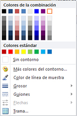 Opciones de formato del contorno de la forma de WordArt en Publisher 2010