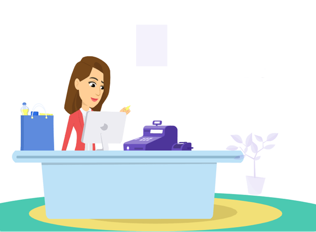 Una persona trabajando en su escritorio