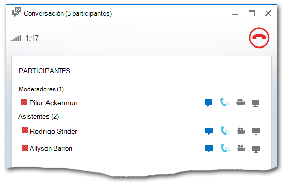 Lista de participantes