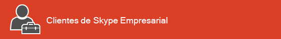Página de aterrizaje de Skype Empresarial Client Resources