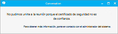 Mensaje de error que indica que no se pudo encontrar la directiva