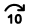 Icono de la flecha saltar adelante hacia adelante
