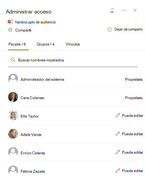 administrar acceso