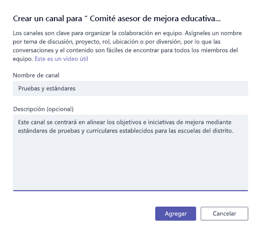 Crear un canal