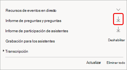 El informe estará disponible después del evento