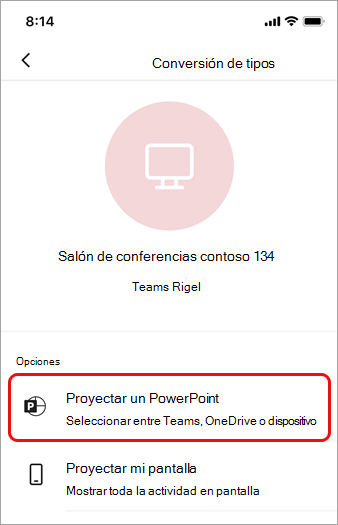 Pulse Proyectar un PowerPoint