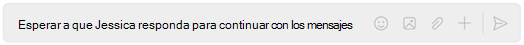 Ventana de chat esperar respuesta
