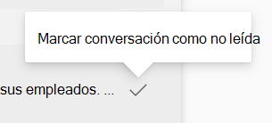 Marcar un mensaje como no leído en la bandeja de entrada de Engage