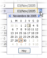 Control de calendario.