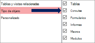 Cuadro de diálogo Opciones de navegación