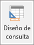 Icono de cinta de opciones de diseño de consulta