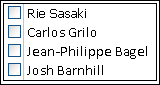 Lista de casillas de verificación.