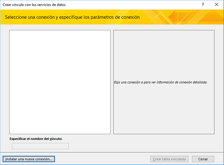 Instalar una conexión de datos de servicios web