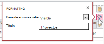 Cuadro de diálogo Formato de una vista de hoja de datos web
