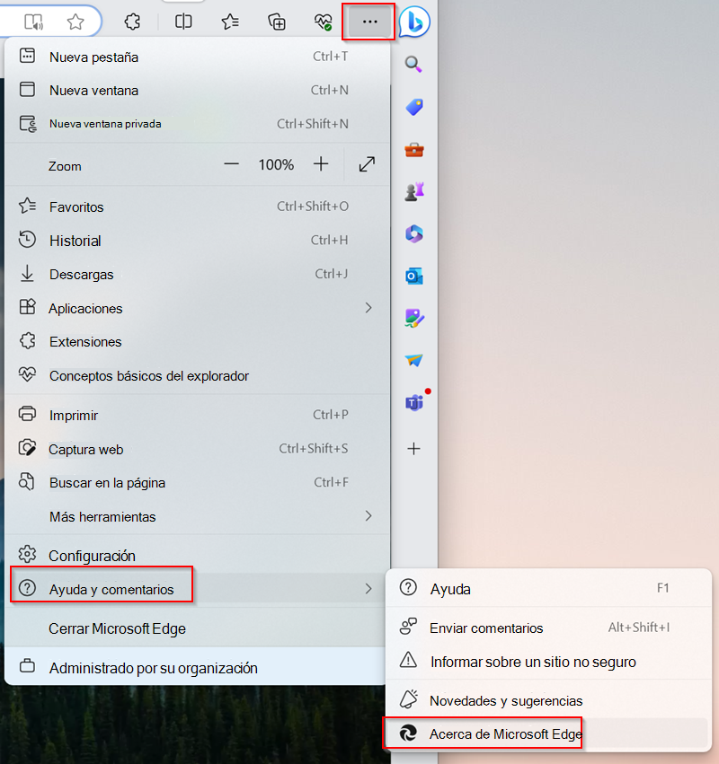 Hacer que Microsoft Edge se actualice a la versión más reciente