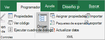 Pestaña Desarrollador