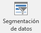 Captura de pantalla del botón Insertar segmentación de datos.