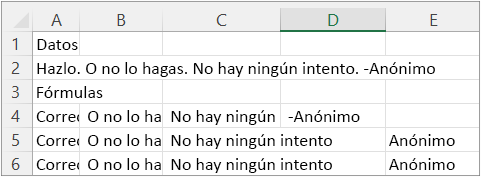 Resultados del ejemplo 2