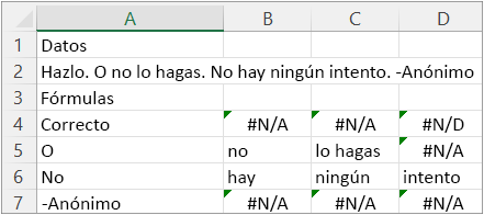Resultados del ejemplo 6
