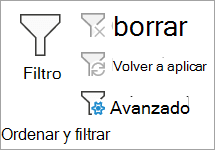Filtro avanzado
