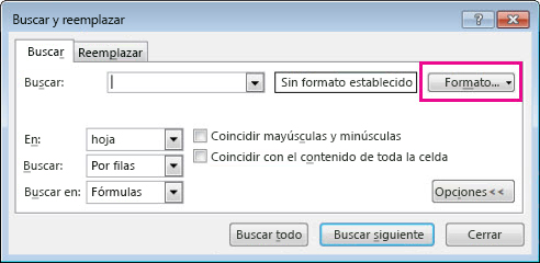 Cuadro de diálogo Buscar