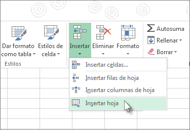 Insertar celdas