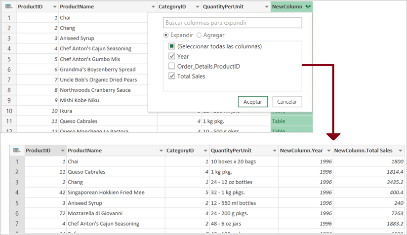Combinación de Power Query