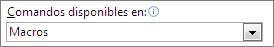 Comandos de la barra de herramientas de acceso rápido
