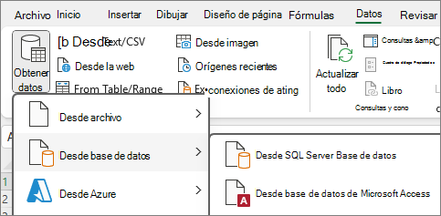 Importar datos desde Access